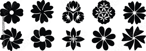 Flower icon collection - vector illustration