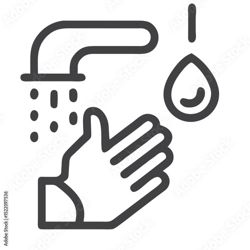 Hand Washing Icon for Health Blogs, Hygiene Education Materials, Medical Websites, Public Safety Campaigns, and Disease Prevention Resources