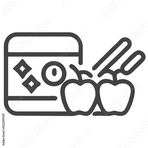 Healthy Meal Preparation Icon for Nutrition Blogs, Fitness Apps, Diet Planning Websites, Cooking Guides, and Wellness Program Materials