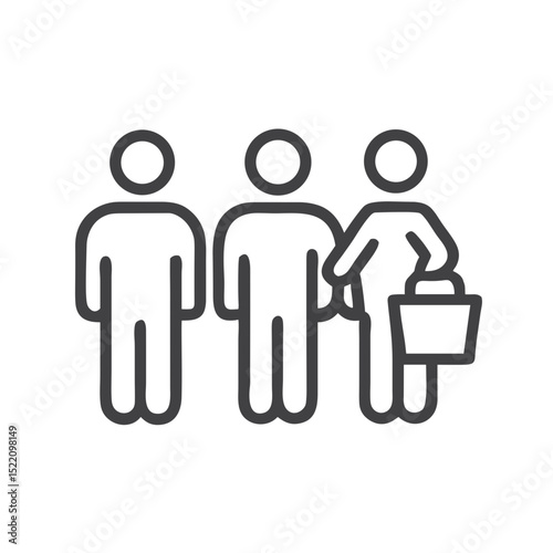 Shopping for Groceries Icon for Supermarket Apps, Retail Websites, Food Delivery Services, Consumer Guides and Daily Planning Tools