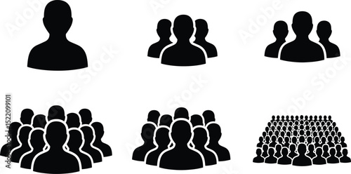 Group Silhouettes and Individual Icons