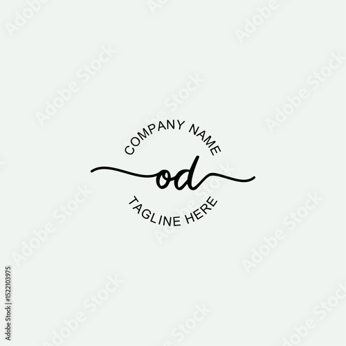 OD Initial Logo Design Vector Template