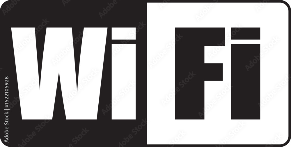 Vector icon and logo design for a WiFi area and zone Vector icon and logo design for a WiFi area and zone