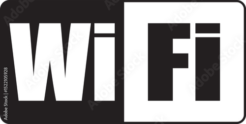 Vector icon and logo design for a WiFi area and zone