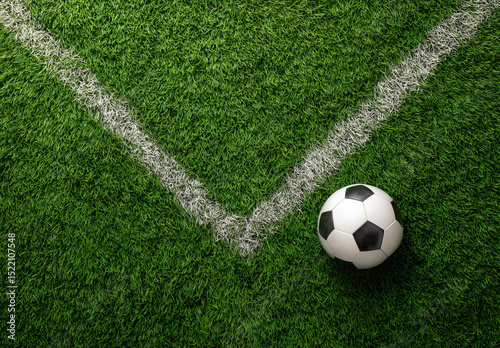 The football field on the green grassland