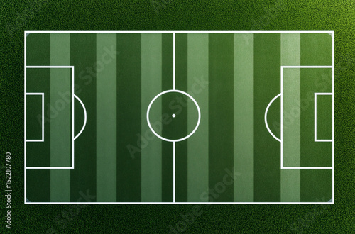 The football field on the green grassland