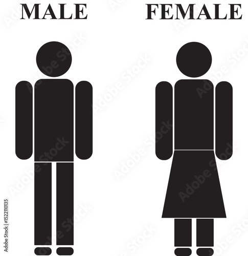 vector illustration of a male and female symbols