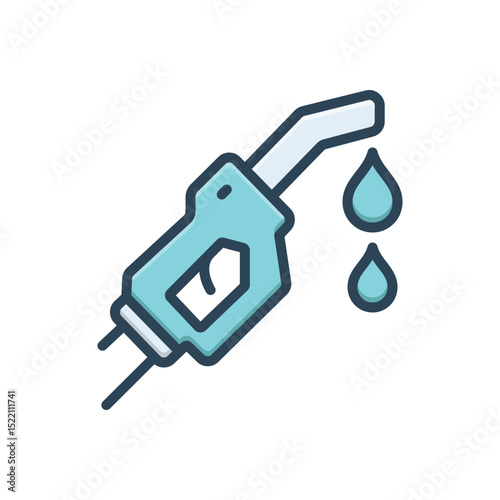 Color illustration icon for fuel