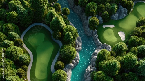 Golf course aerial view