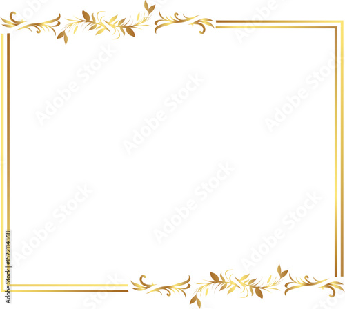 frame with leaves gold border Golden Border Warm Color Frame	
