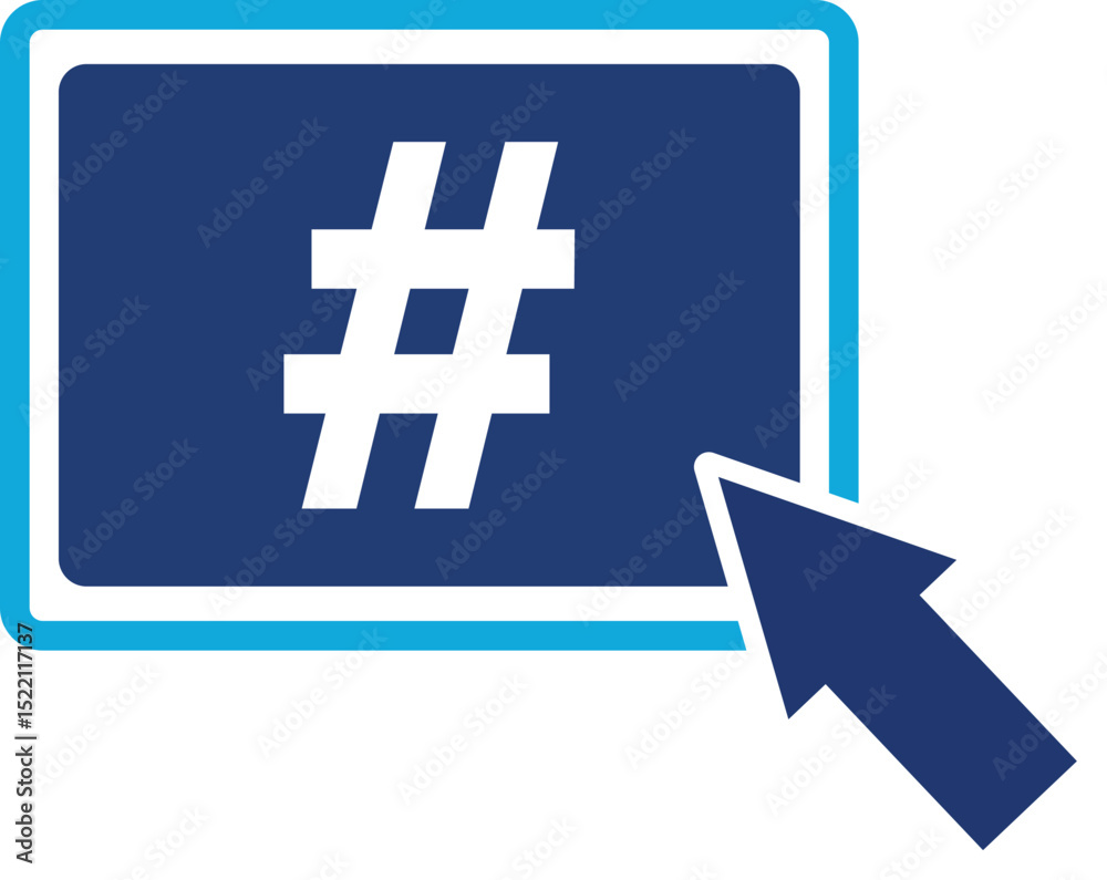 Fototapeta premium Vector illustrations used for hashtags