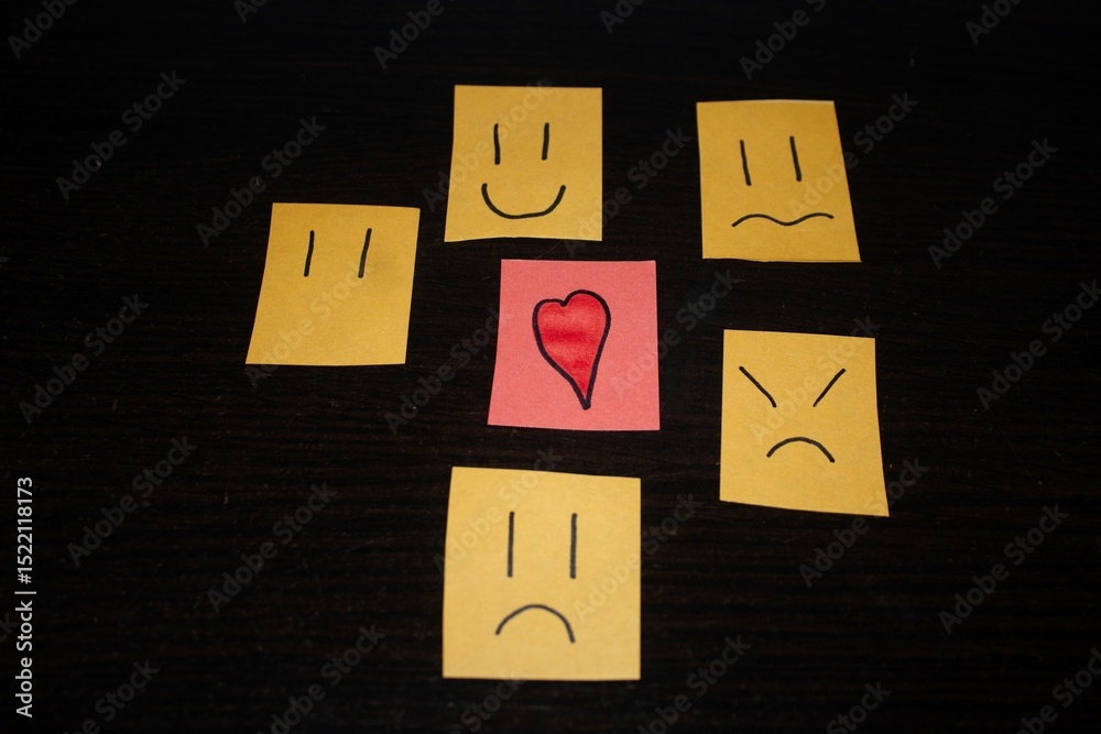 Images made of paper, which show emotions or feelings that anyone can have Images made of paper, which show emotions or feelings that anyone can have
