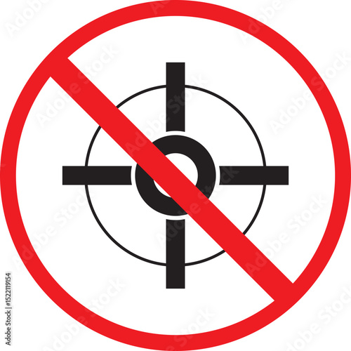 Symbol that prohibits targeting an item or creature