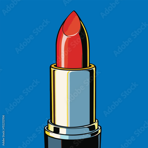 comic style vector lipstick image for graphic