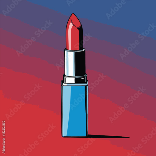 comic style vector lipstick image for graphic