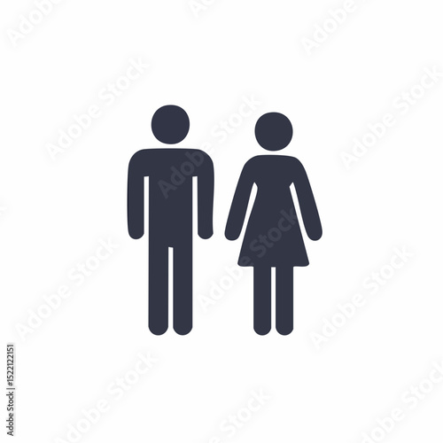 Inclusive unisex toilet sign for shared facilities