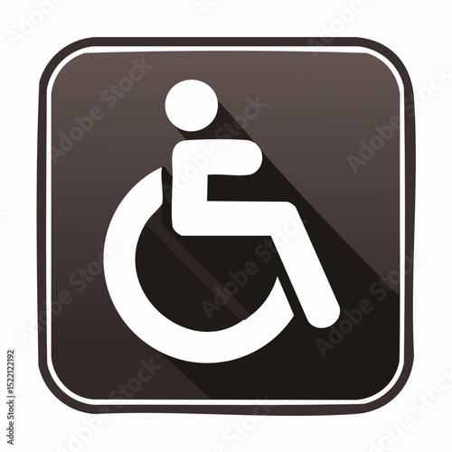 Vector restroom sign for accessible or disabled toilet facilities