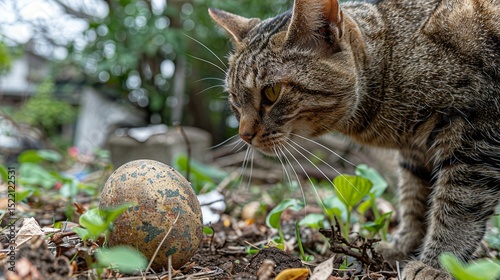 cat on the grass