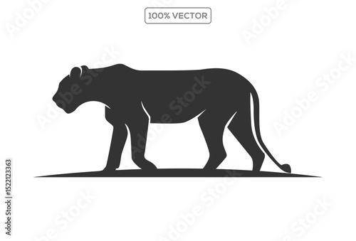 lion silhouette set. isolated vector image  illustration
