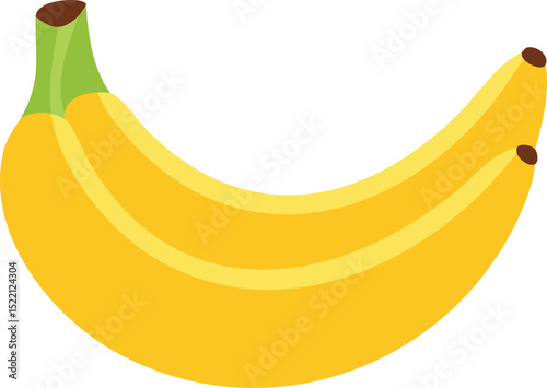 banana on white background