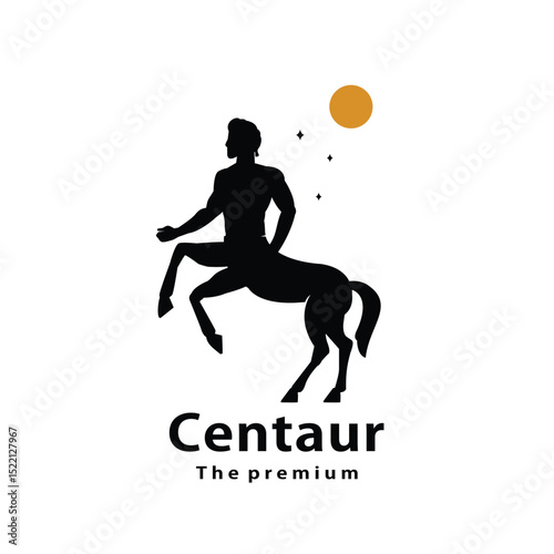 ancient animal logo mystical silhouette icon art hipster vintage centaur