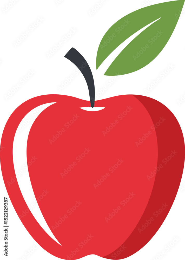 Fototapeta premium red apple vector illustration