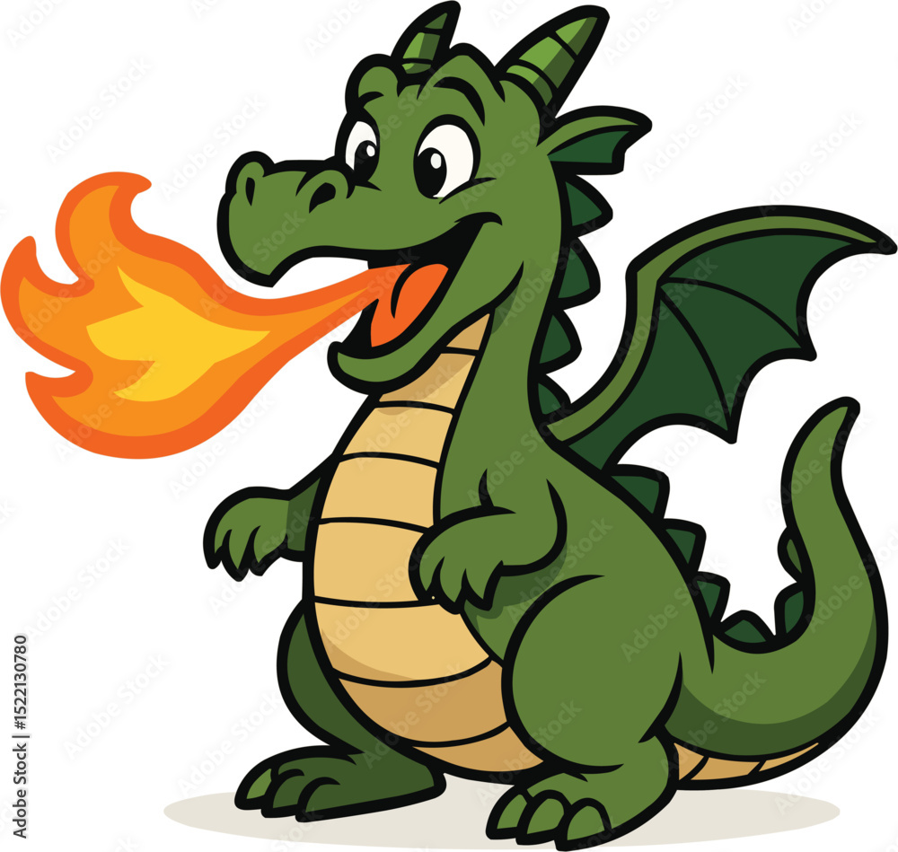 Fototapeta premium green dragon vector