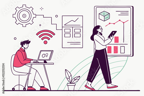 Vector Illustration of Augmented Workspaces.svg