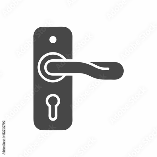 Simple Door Lock Handle Vector Design.