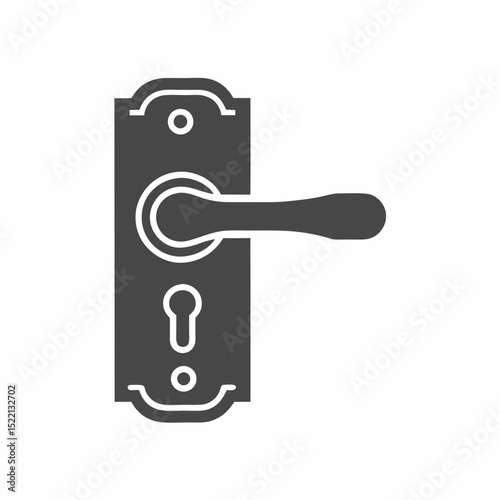 Simple Door Lock Handle Vector Design.