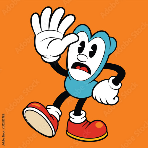 Dismissive wave of the hand, expressing annoyance or indifference.