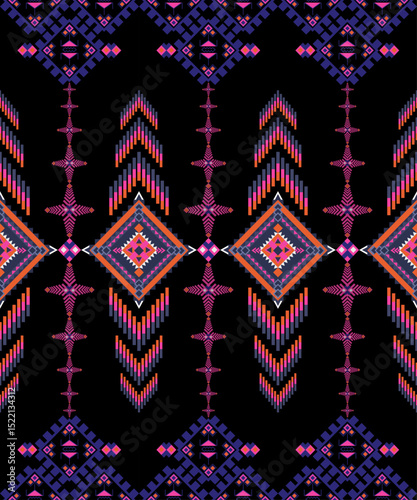 Geometric Ethnic pattern,
Native American tribal fabric, tile, carpet, vector,
illustration design