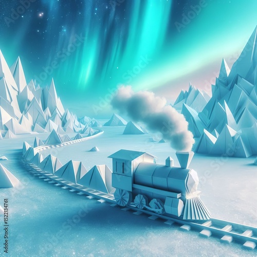 Origami tracks through auroral haze