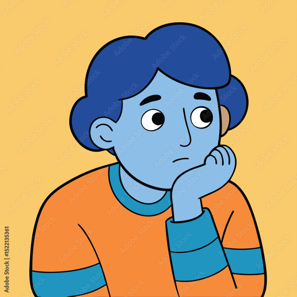 Fototapeta premium a quiet contemplative sadness lost in thought