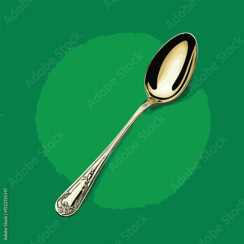 comic style vector spoon image for graphic design