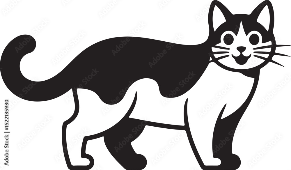 Obraz premium vector isolated silhouette cat set
