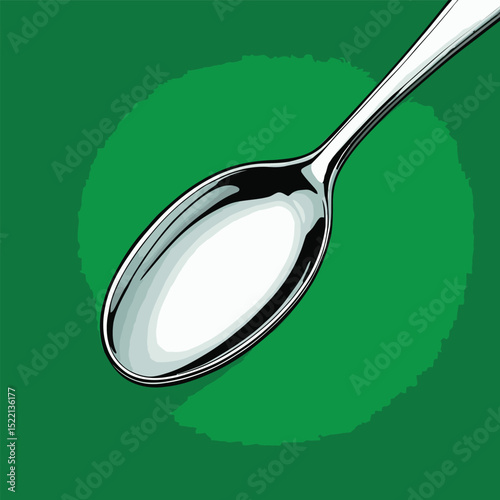 comic style vector spoon image for graphic design