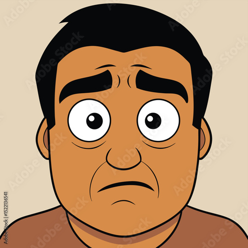 brows furrowed in worry eyes darting nervously