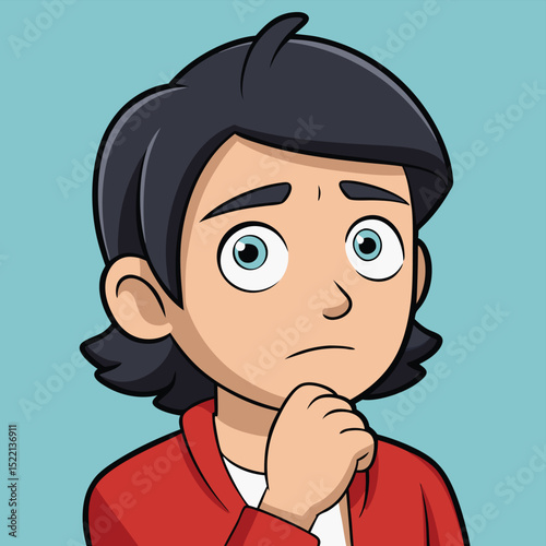 eyebrows slightly furrowed pondering a problem