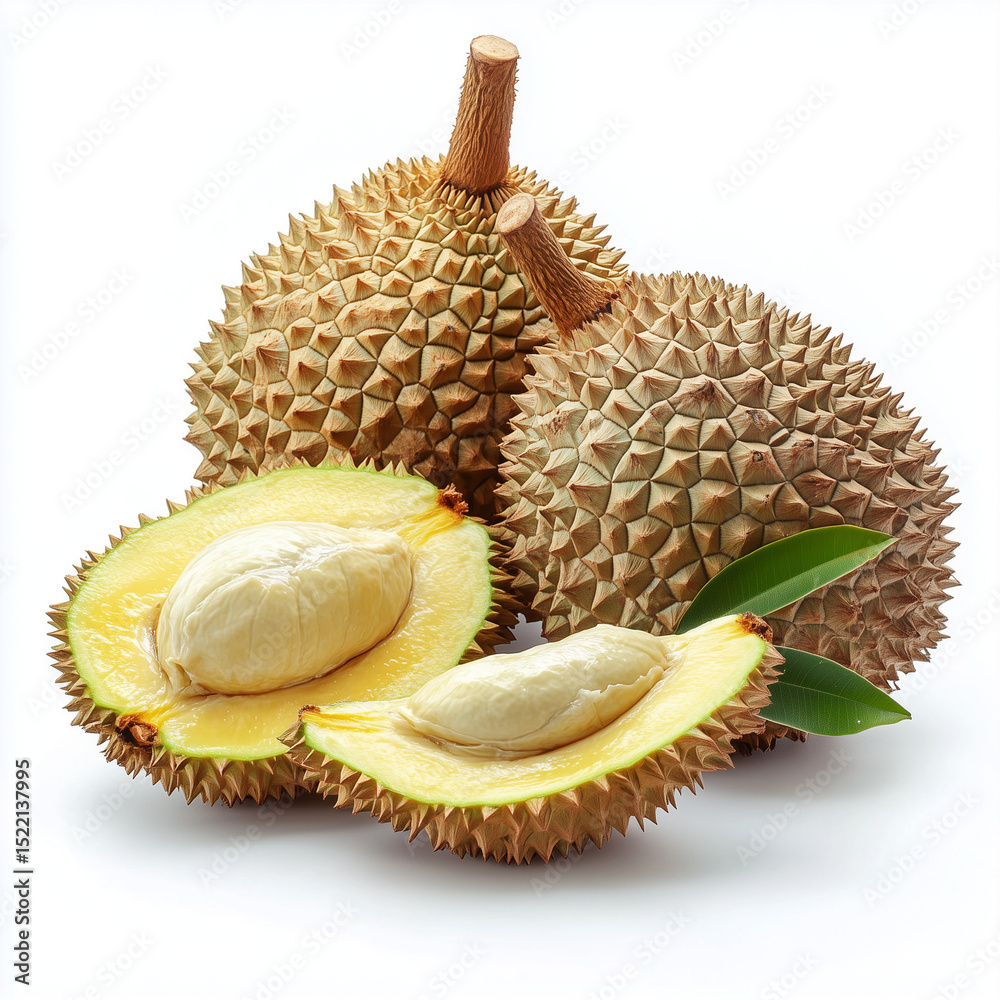 Fototapeta premium durian isolated on white background