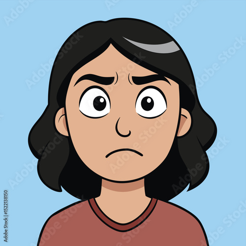 brow furrowed in worry and distress