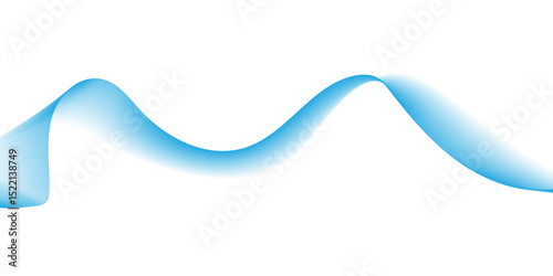 Minimal waveform frequency blue futuristic energy sound waves technology concept white background. Abstract wave line vector business texture. Pattern line blend curve flow futuristic background.