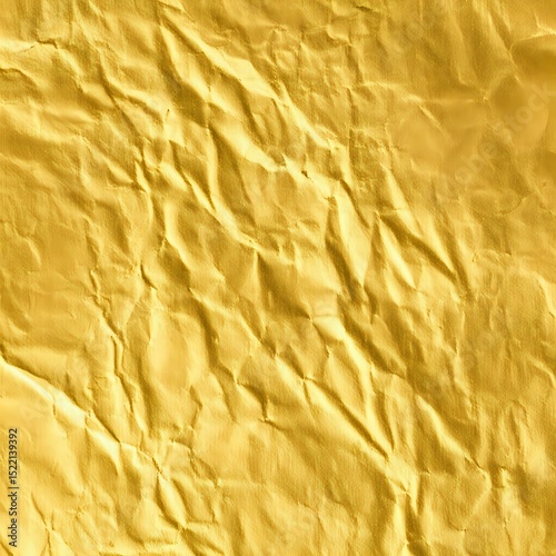 Golden Texture: Abstract Wrinkled Foil Background