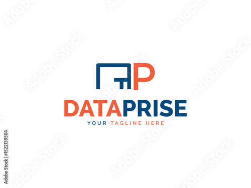  Solid icon vector illustration. For website design, logo, app, template, Growing graph icon and Dataprise logo Design.