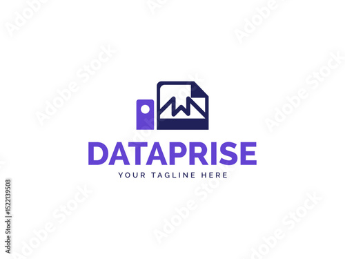  Solid icon vector illustration. For website design, logo, app, template, Growing graph icon and Dataprise logo Design.