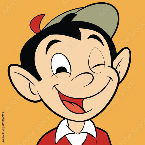playful wink with a mischievous grin