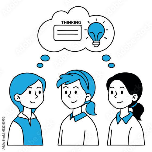 Creative Collaboration Group Brainstorming Together to Generate Great Ideas