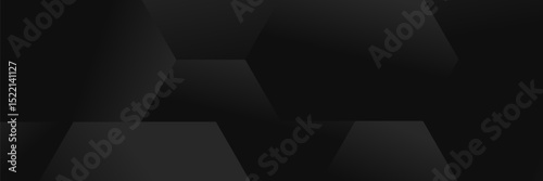 Abstract pattern black geometric banner design background.