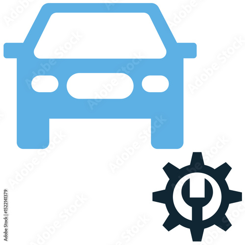 Car service icon vector for auto maintenance, garage repair, and mechanic tools. Ideal for service stations, technical help, and vehicle checkup illustrations.