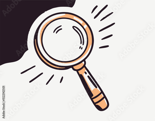 Hand-drawn Magnifying Glass Illustration